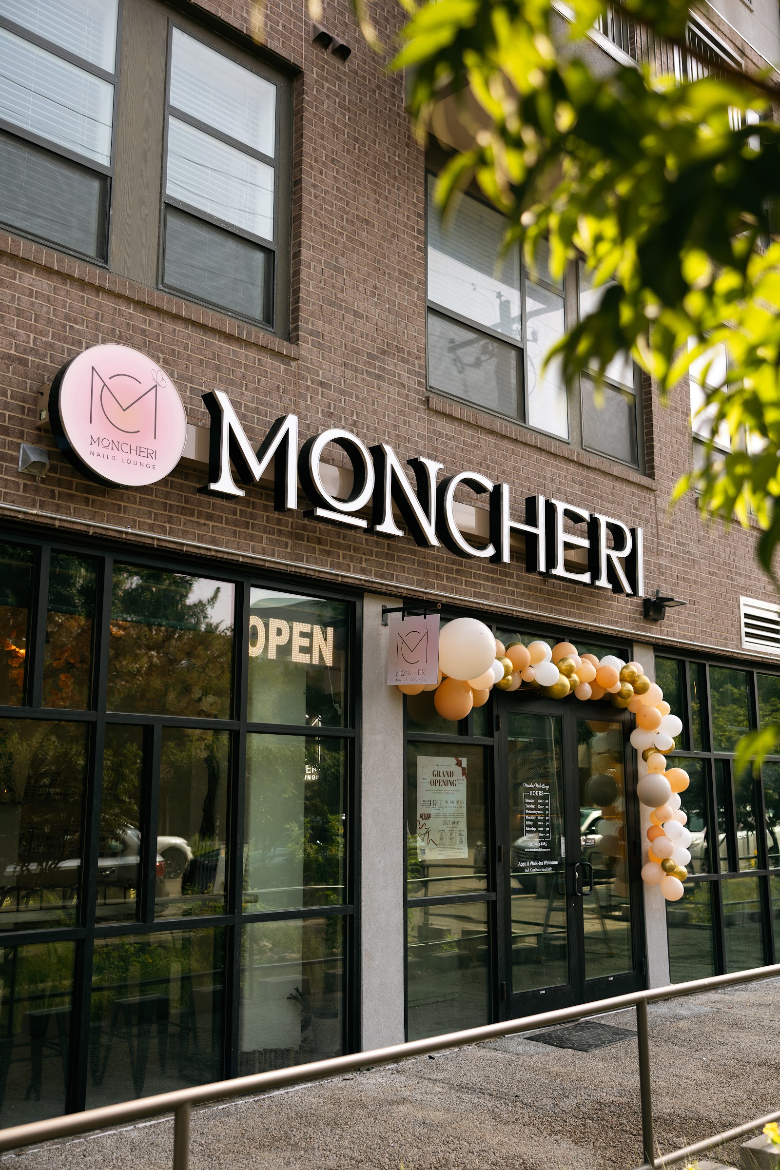 Interior of Moncheri Nails Lounge