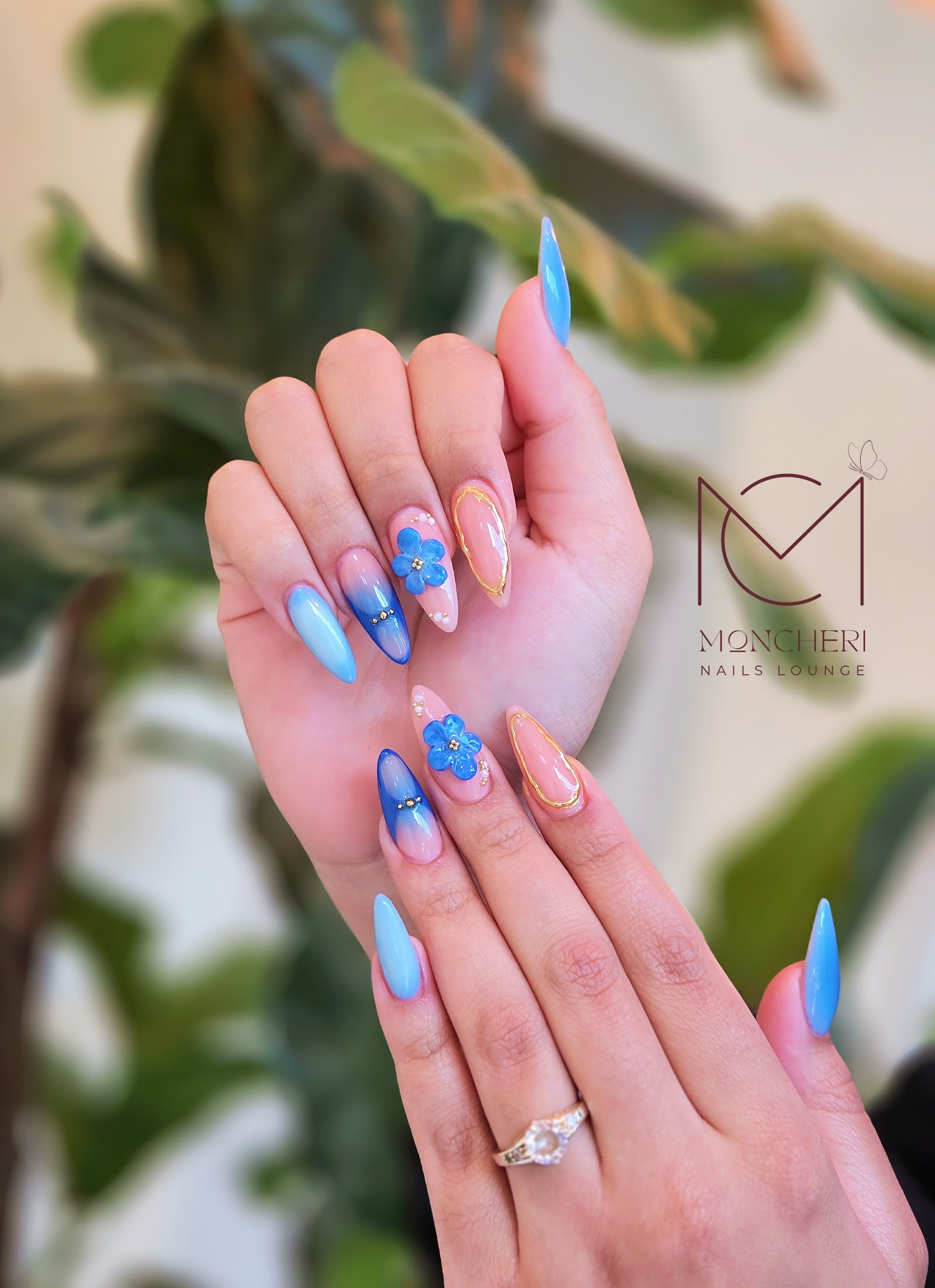 Nail artistry close-up
